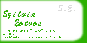 szilvia eotvos business card